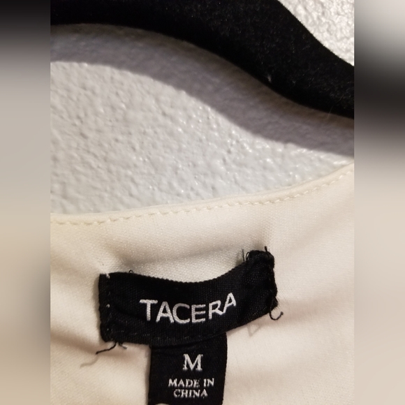 Womens Tacera Swiss Dots Wrap Dress Off White M - Picture 7 of 9